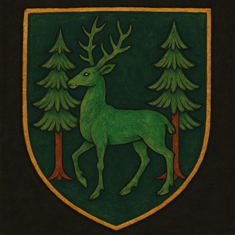A hidden camp of the Forest Folk deep in the woods